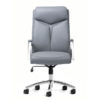 OF-1111GY - Gray Leather Office Factor Chair