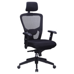 OFFICE FACTOR Ergonomic Blue Mesh Chair Lumbar Support Extra